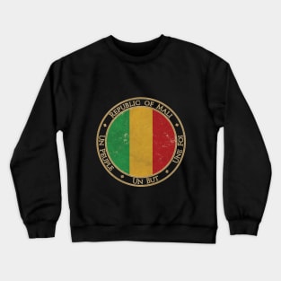 Vintage Republic of Mali Africa African Flag Crewneck Sweatshirt